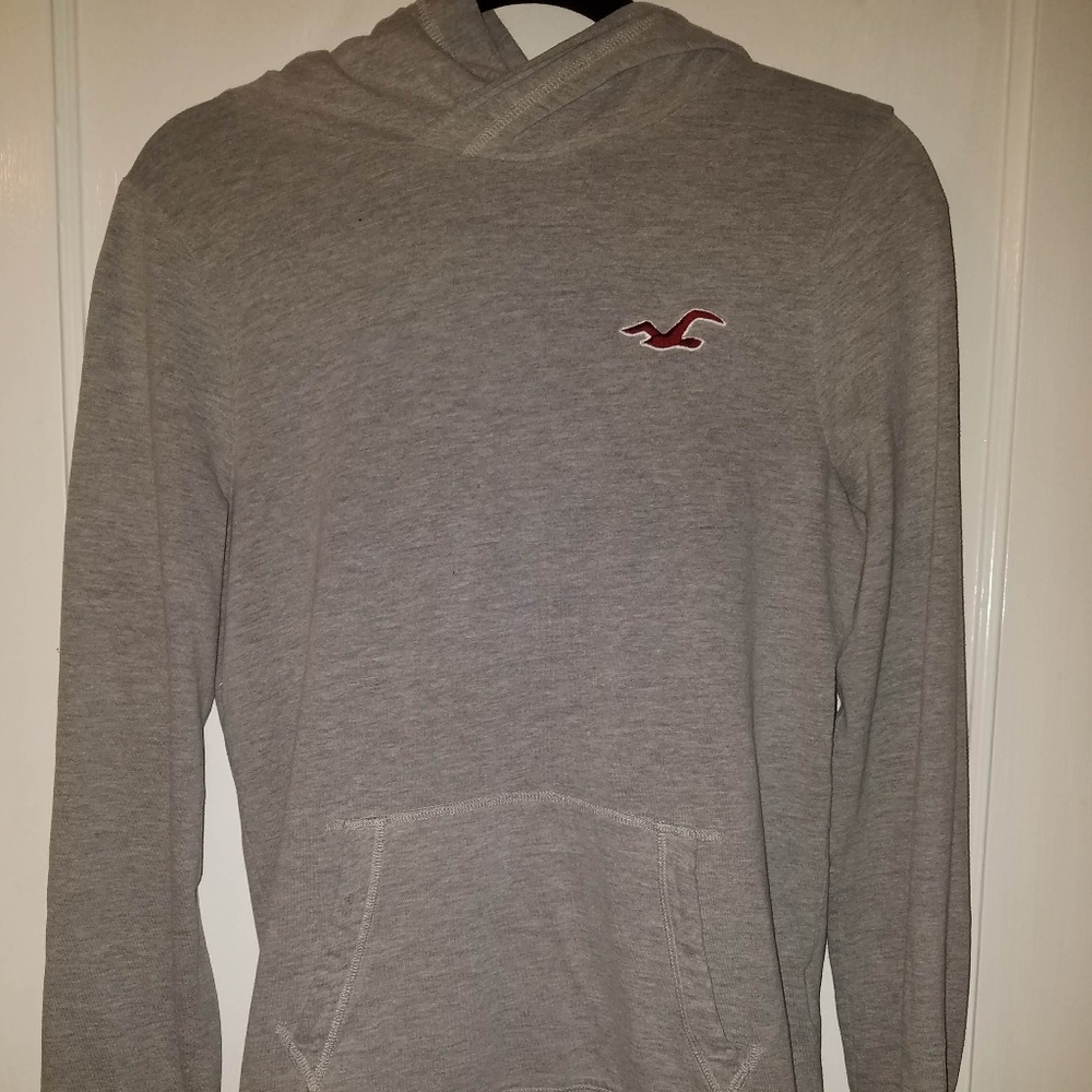 Gray Hollister Light Pullover Hoodie S